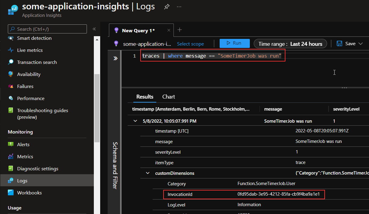 Querying Application Insights
